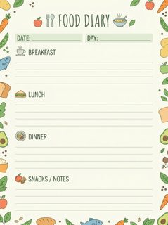 food diary planner