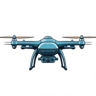 blue drone illustration