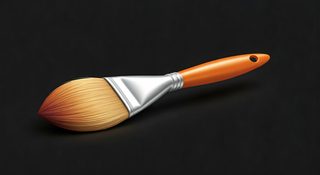 orange paint brush