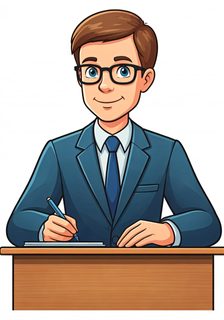 businessman writing desk