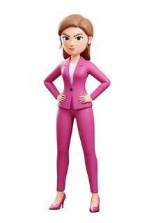 businesswoman in pink
