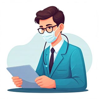 male doctor analysis