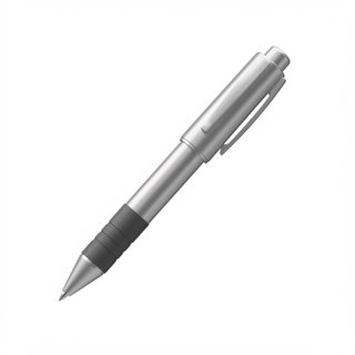 silver ballpoint pen