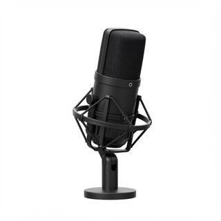 black studio microphone