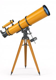 yellow astronomical telescope