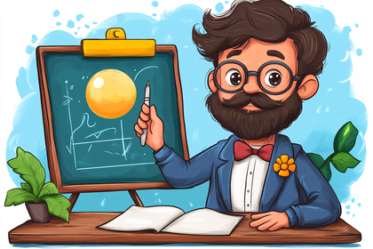 Professor Explaining Business Graph
