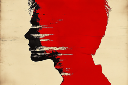 Profile Portrait With Abstract Color Overlay