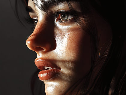 Profile View of a Young Woman