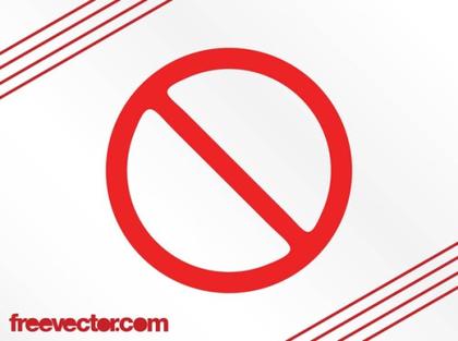 Prohibition Sign Template Free Vector