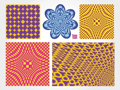 Psychedelic Graphic Pack Free Vector