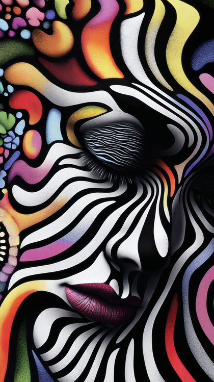 Psychedelic Woman Portrait