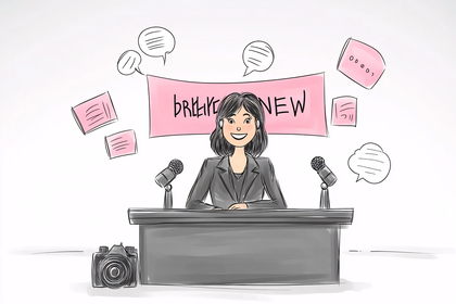 Public Speaker at a Podium