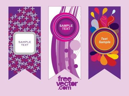 Purple Banners Free Vector