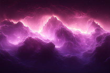 Purple Nebula Landscape