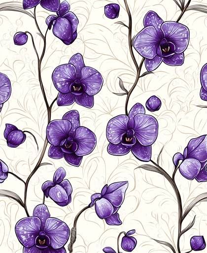 Purple Orchid Pattern