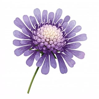 Purple Pincushion Flower