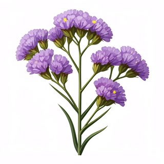 statice flower illustration