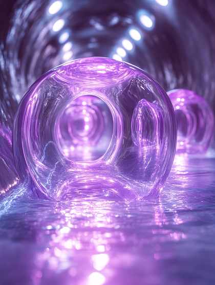 Purple Torus In Reflective Space