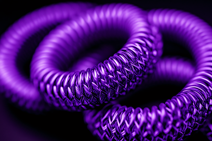 Purple Woven Metal Rings