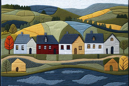Quaint Village Landscape