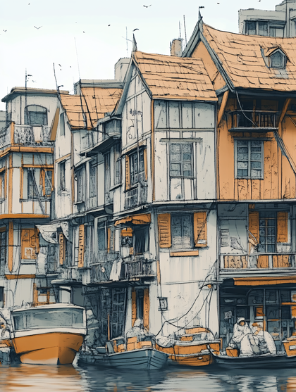 Quayside European Townscape