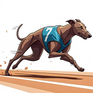 racing greyhound illustration