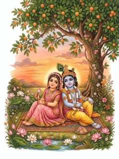 radha krishna art