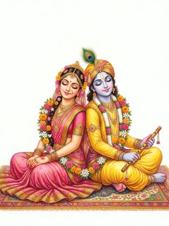 radha krishna portrait