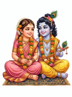Radha Krishna illustration