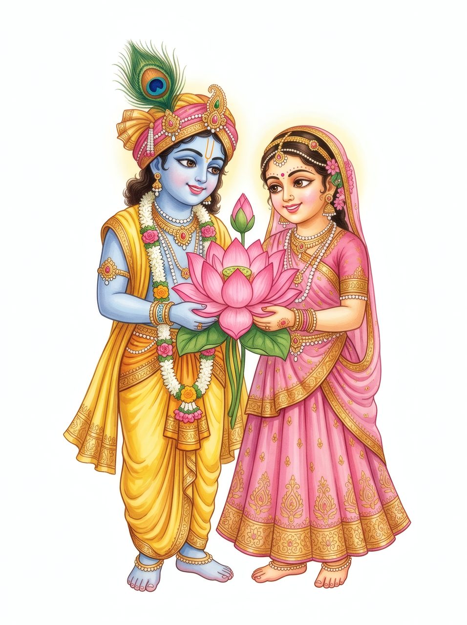 radha krishna illustration