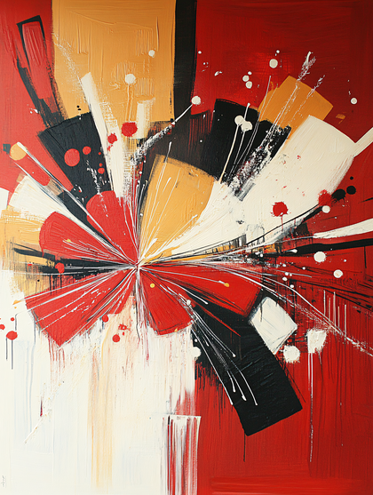 Radial Burst Of Abstract Colors