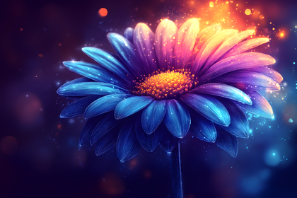 Radiant Blue Daisy