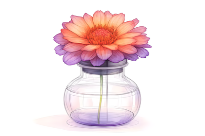 Radiant Dahlia in Glass Jar