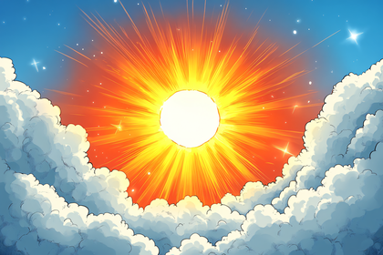 Radiant Sun Above Cloudscape