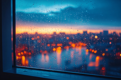 Rain-Kissed City View