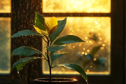 Rain-Kissed Plant