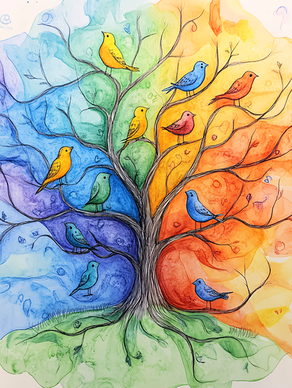 Rainbow Bird Tree