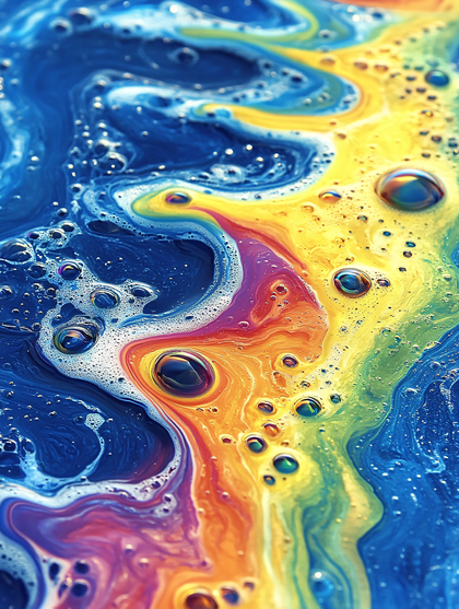 Rainbow Bubble Swirls