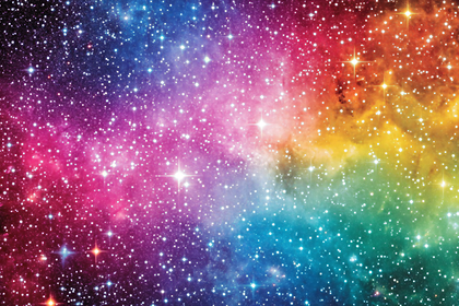 Rainbow Galaxy Starfield