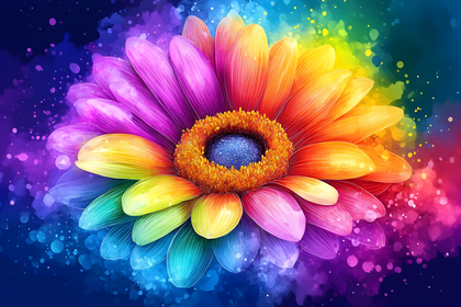 Rainbow Gerbera Daisy