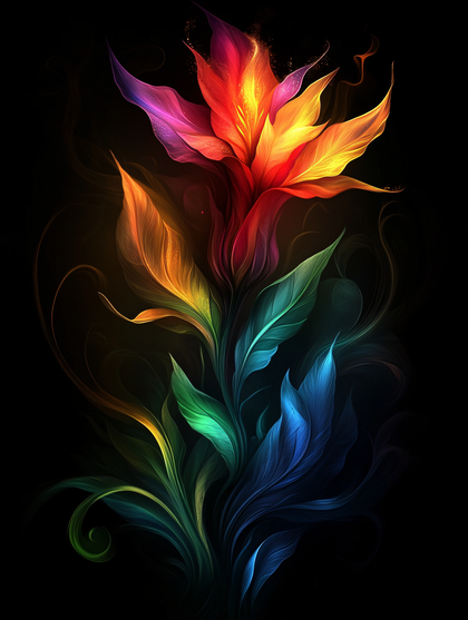 Rainbow Gradient Flower