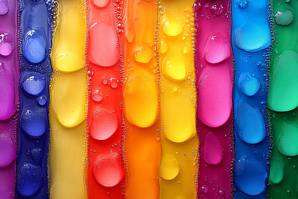 Rainbow Liquid Abstract