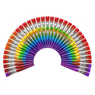 rainbow paint brushes