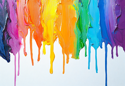 Rainbow Paint Drips