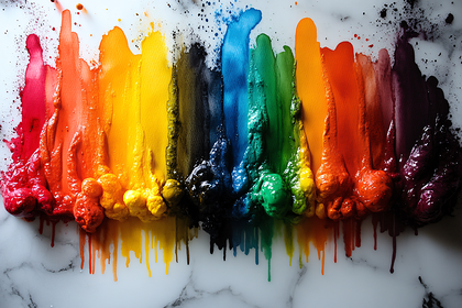 Rainbow Paint Drips