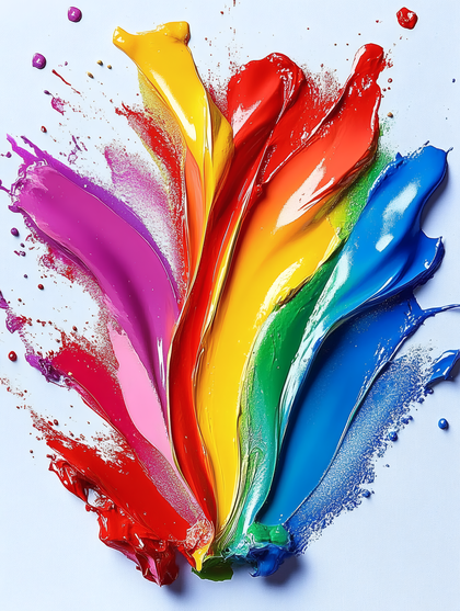 Rainbow Paint Explosion