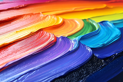 Rainbow Paint Strokes