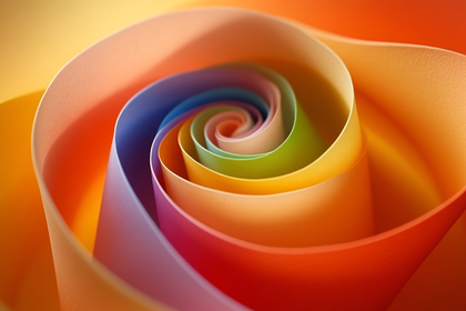 Rainbow Paper Spiral