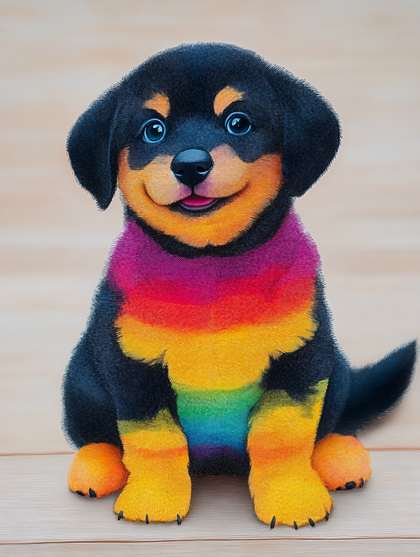Rainbow Puppy
