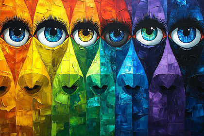 Rainbow Spectrum Faces